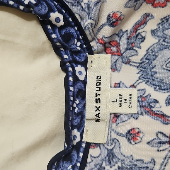 Max Studio Red, White & Blue Sleeveless Dress Size Large - Picture 5 of 7